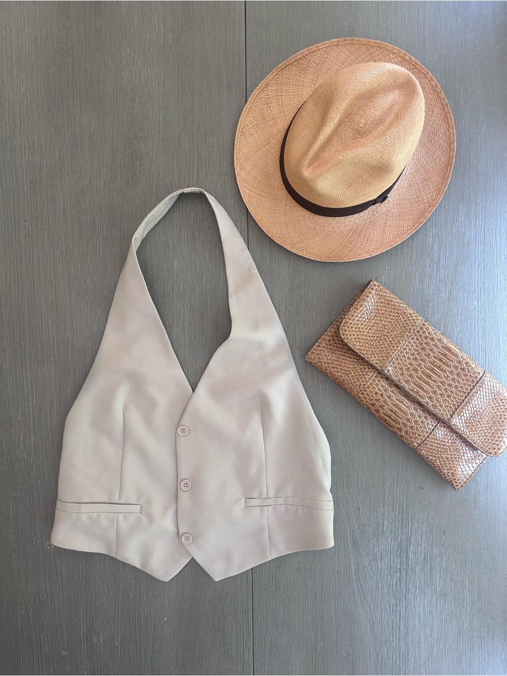 Graffiti Women’s Beige Halter Vest